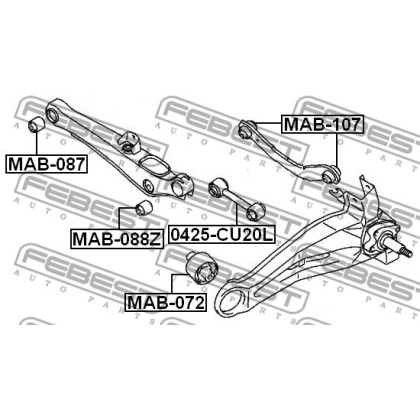 Rem.komplekt,juhtvarras FEBEST MAB-107