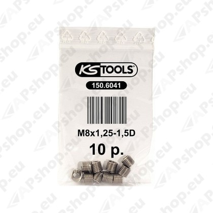 KEERMETAASTAJAD M8X1.25 KOMPL. 150.6040. 10TK. KS TOOLS