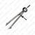 MÕÕTESIRKEL REG. KRUVIGA R240MM KS TOOLS