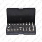 Drill bit sets with 1/4\ hex shank