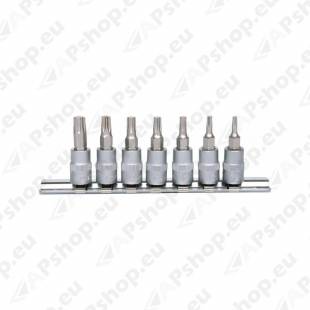 7-OS. 1/4" PADRUNOTSIKUTE KOMPL. TORX T10-T40. KS TOOLS