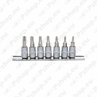 7-OS. 1/4" PADRUNOTSIKUTE KOMPL. AVAGA TORX TH10-TH40. KS TOOLS