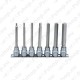 7-OS. 3/8" PIKKADE KUUSKANTOTSIKUTE KOMPL 4-12MM KS TOOLS