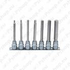 7-OS. 3/8" PIKKADE KUUSKANTOTSIKUTE KOMPL 4-12MM KS TOOLS