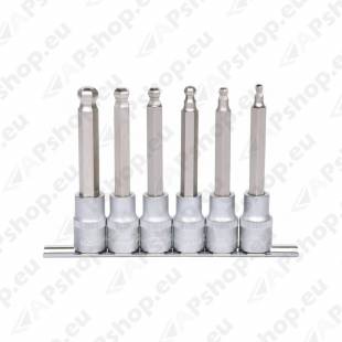6-OS. PIKKADE KUUSKANTOTSIKUTE KOMPL. KUULOTSAGA 5-12MM KS TOOLS