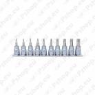 10-OS. TORXOTSIKUTE KOMPL. SIINIL 3/8". T10-T55 KS TOOLS