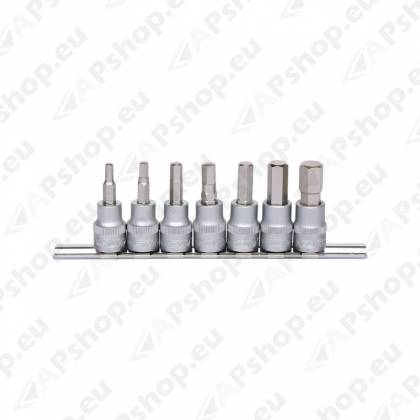7-OS. 3/8" KUUSKANTOTSIKUTE KOMPL 4-12MM KS TOOLS