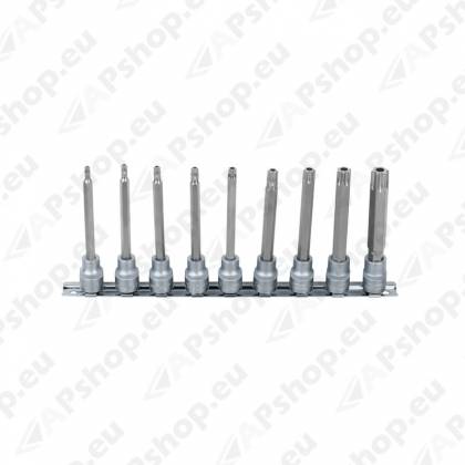 9-OS. AVAGA PIKKADE TORXOTSIKUTE KOMPL. 3/8". TH20-TH60 KS TOOLS