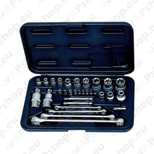 31-OS. TORX PADR. JA OTSIK. KOMPL 1/4"+1/2"+3/8" KS TOOLS