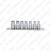 7-OS. E-TORX PADRUNITE KOMPL. 1/4" E4-E11. KS TOOLS