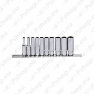 10-OS. 1/4" PIKKADE PADRUNITE KOMPL. SIINIL 4-13MM. KS TOOLS