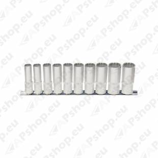 10-OS. 1/2" 12-KANT PIKKADE PADR. KOMPL. SIINIL 10-21MM. KS TOOLS