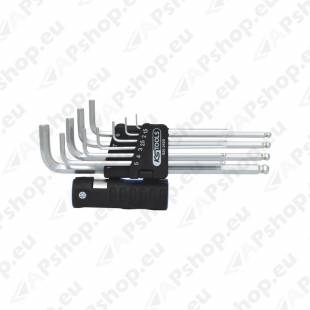 10-OS. L-KUUSKANTVÕTMETE KOMPL 1.5-10MM (+7MM) XXL KUULOTS KS TOOLS