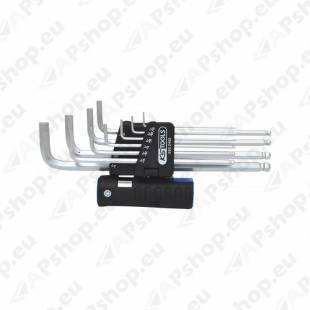 10-OS. L-KUUSKANTVÕTMETE KOMPL 1/16"-3/8" TOLL XXL KUULOTS KS TOOLS