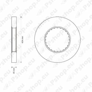 3092710 PIDURIKETAS VOLVO FH 430X45 TÄISKETAS
