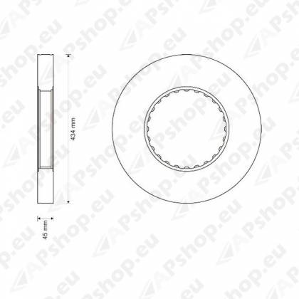 3092710 PIDURIKETAS VOLVO FH 430X45 TÄISKETAS