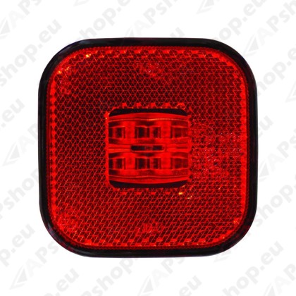 KÜLJETULI LED PUNANE 62X62MM 12/24V 0.5M JUHTMEGA