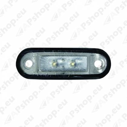 KÜLJETULI LED. PUNANE VALGE KLAASIGA. 12/24V 0.5M KAABEL 102X24X18MM