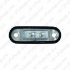 KÜLJETULI LED. PUNANE VALGE KLAASIGA. 12/24V 0.5M KAABEL 102X24X18MM