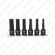 6-OS. PIKKADE 1/2" LÖÖK-KUUSKANTOTSIKUTE KOMPL. SIINIL 8-19MM KS TOOLS