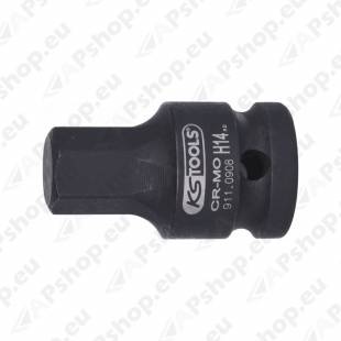 LÜHIKE LÖÖK-KUUSKANTOTSIK 1/2" 14MM. (L43MM) KS TOOLS