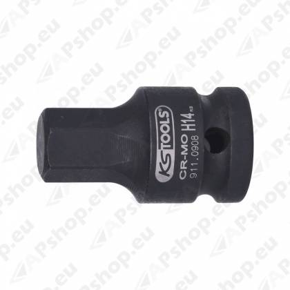LÜHIKE LÖÖK-KUUSKANTOTSIK 1/2" 14MM. (L43MM) KS TOOLS