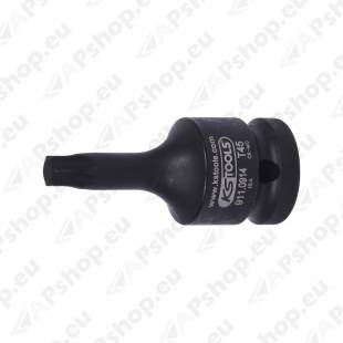 LÜHIKE LÖÖK-TORXOTSIK T45 1/2" (L57MM) KS TOOLS