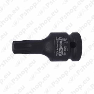 1/2" LÜHIKE LÖÖK-TORXOTSIK T55 (L=57MM) KS TOOLS