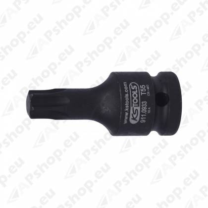 1/2" LÜHIKE LÖÖK-TORXOTSIK T55 (L=57MM) KS TOOLS