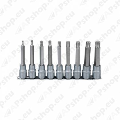9-OS. 1/2" PIKKADE RIBE-TORXOTSIKUTE KOMPL. M5-M14 KS TOOLS