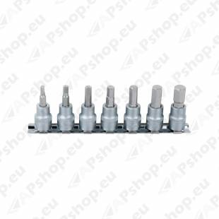 7-OS. 1/4" KUUSKANTOTSIKUTE KOMPL. 2.5-8MM KS TOOLS