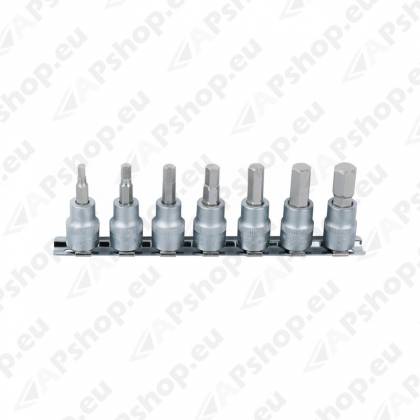 7-OS. 1/4" KUUSKANTOTSIKUTE KOMPL. 2.5-8MM KS TOOLS