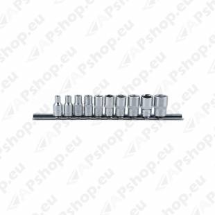 10-OS. 1/4" LÜHIKESTE PADRUNITE KOMPL. SIINIL 4-13MM. KS TOOLS