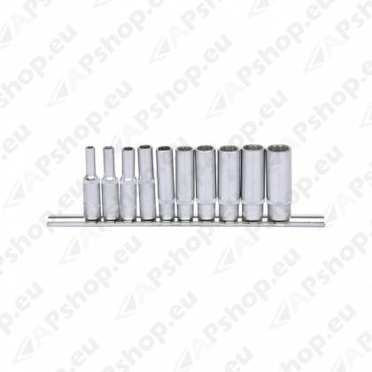 10-OS. 1/4" PIKKADE 12-KANT PADR. KOMPL. SIINIL 4-13MM. KS TOOLS