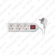 KONTORI PIKENDUSJUHE LÜLITIGA 3-PESA 5.0M 3X1.0MM2 VALGE
