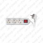 KONTORI PIKENDUSJUHE LÜLITIGA 3-PESA 5.0M 3X1.0MM2 VALGE