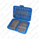 Drill bit sets with 1/4\ hex shank