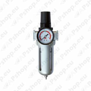FILTER-REGULAATOR. 1/2". 1654L/MIN. 0-8BAR (POOLAUTOMAATNE TÜHJENDUS) PCL