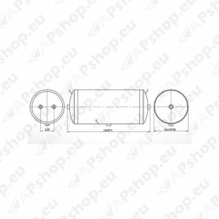 TERASEST ÕHUPAAK 100L 396X900 12.5BAR ÕHUAUGUD 2+1