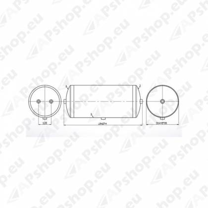 TERASEST ÕHUPAAK 100L 396X900 12.5BAR ÕHUAUGUD 2+1