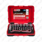 31-OS. 1/4"+11MM NARRE. LÄBIVATE PADRUNITE 5-14MM JA OTSIKUTE KOMPL. KS TOOLS