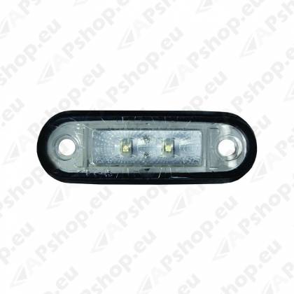 KÜLJETULI LED. KOLLANE VALGE KLAASIGA. 12/24V 0.5M KAABEL 102X24X18MM