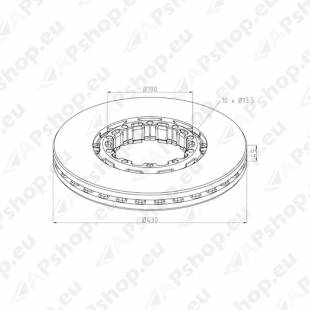 PIDURIKETAS 22.5" 4079001303 INTEGRAL 430X45MM