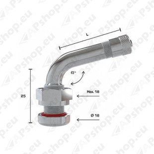 TL-VENTIIL VEOAUTO. TR544D. AVA 9.7MM.NURK60 P30/54MM. NIKELD. (KETASP)