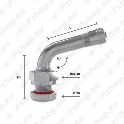 TL-VENTIIL VEOAUTO. TR544D. AVA 9.7MM.NURK60 P30/54MM. NIKELD. (KETASP)