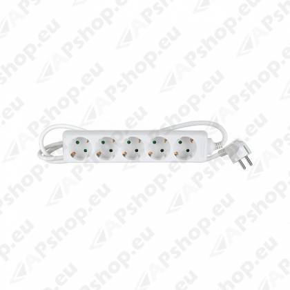 KONTORI PIKENDUSJUHE 5-PESA 1.5M 3G1.0MM² 16A VALGE