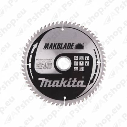 SAEKETAS 216X30X2.3MM 60T 5° RISTI. CLEAN CUT MAKITA