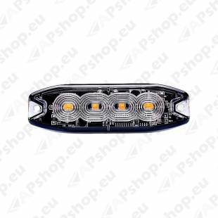 STROBO VILKUR KOLLANE 4- LED 12/24V. MADAL 98X30X8MM