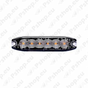 STROBO VILKUR KOLLANE 6-LED 12/24V. MADAL 130X30X7MM