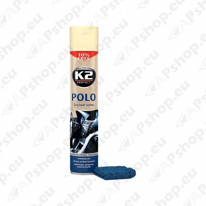K2 POLO COCKPIT VANILLA LÄIKIV SALONGIHOOLDUSVAHEND 750ML/AE + PUHASTUSLAPP